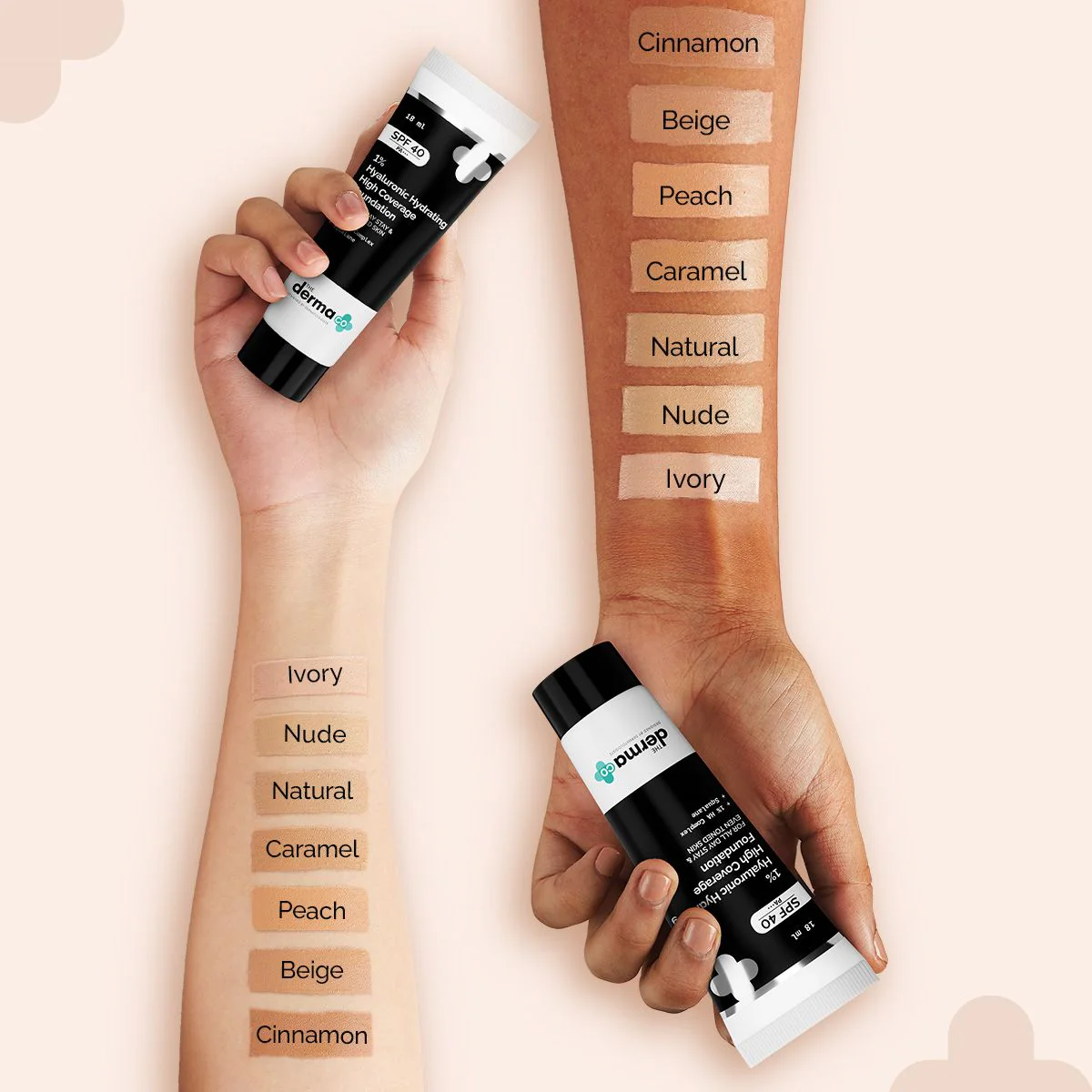 1% Hyaluronic Hydrating High Coverage Foundation - 18ml | Nude - Image 6