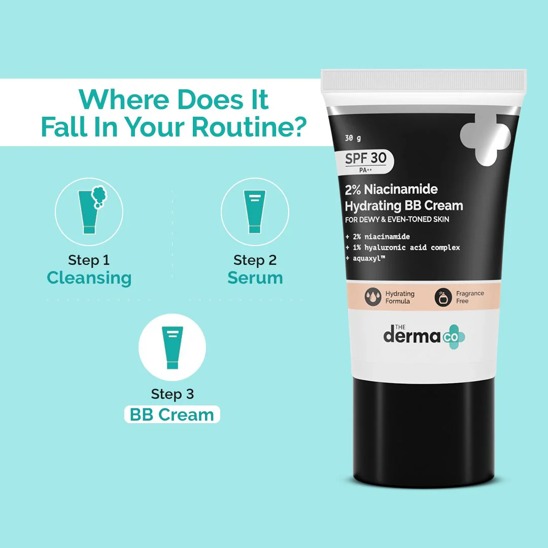2% Niacinamide Hydrating BB Cream with 1% Hyaluronic Acid Complex & Aquaxyl™- 30 g | 01 -  Ivory - Image 5