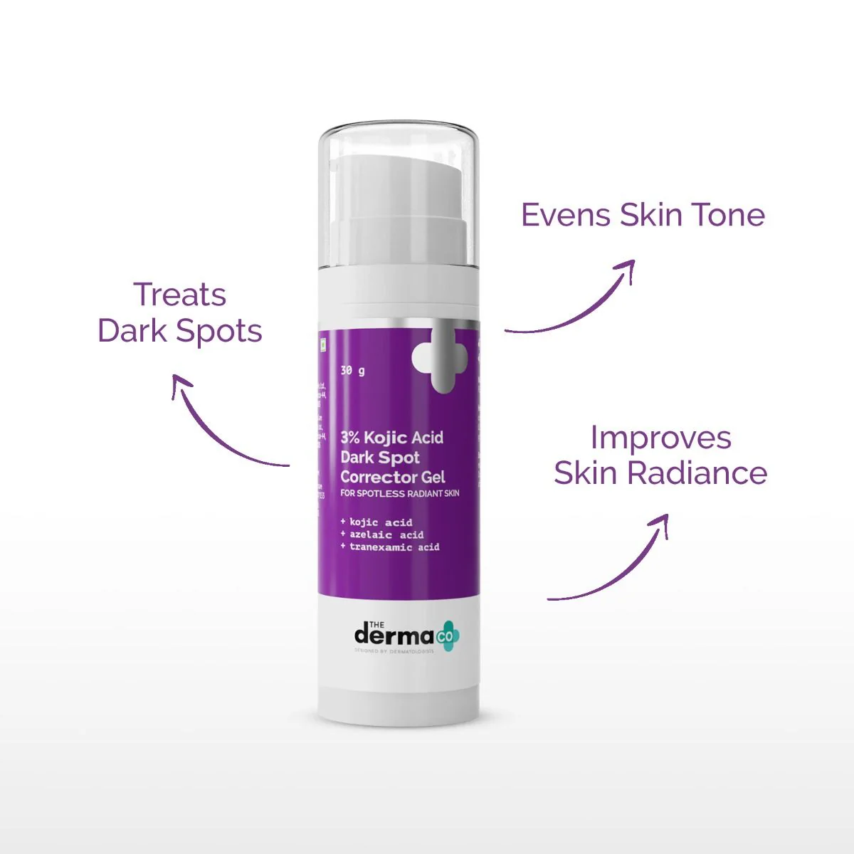 3% Kojic Acid Dark Spot Corrector Gel with Azelaic & Tranexamic Acid - 30g - Image 3