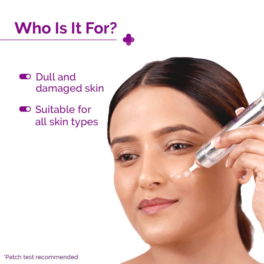50000 PPM Vitamin C Microneedle Serum Shot with Glutathione, Panthenol & Hyaluronic Acid for Bright & Revitalized Skin - 10 g - Image 6